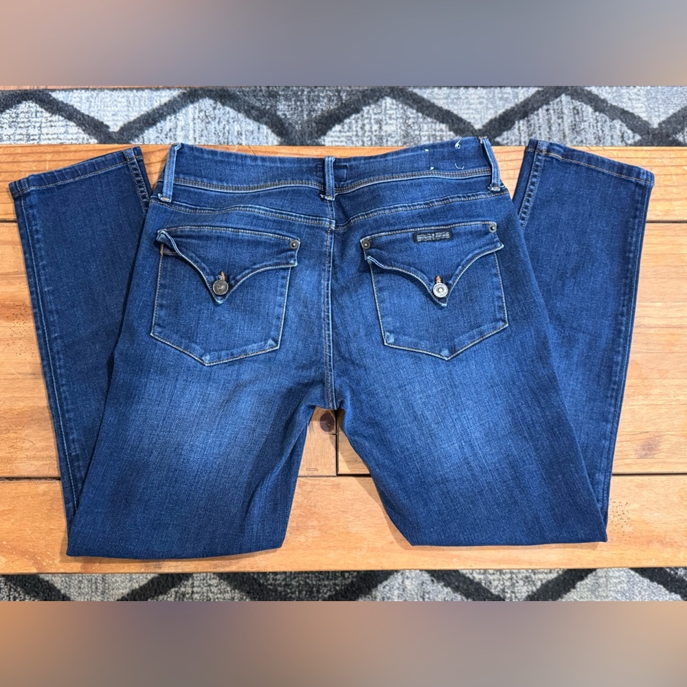 EUC - HUDSON - Approx. 29 - MID RISE COLLIN SKINNY CROP DARK WASH Jeans - INDIGO
